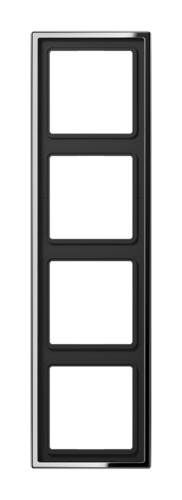 Рамка 4 поста JUNG LS METAL, хром