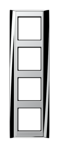 Рамка 4 поста JUNG A PLUS, хром