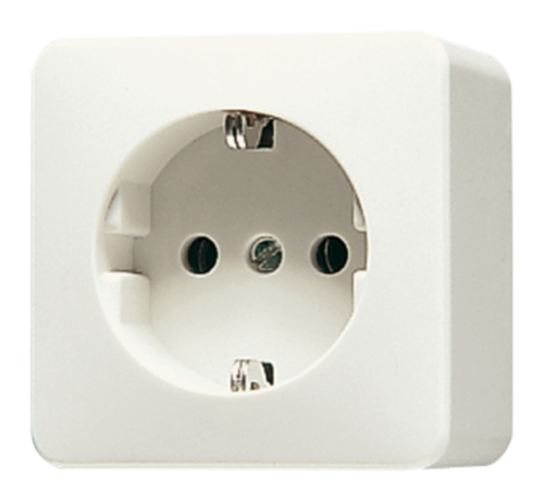 JUNG Слоновая кость Розетка с заземлением 16А 250V накладного монтажа
