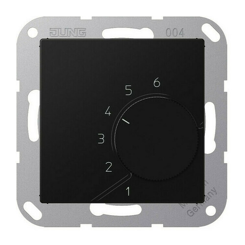 Терморегулятор Jung A 500, механический, черный матовый, TRA236SWM