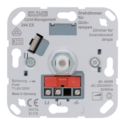 Механизм поворотного светорегулятора JUNG, 60-400 Вт