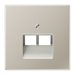 Накладка на розетку информационную JUNG LS METAL, стальной