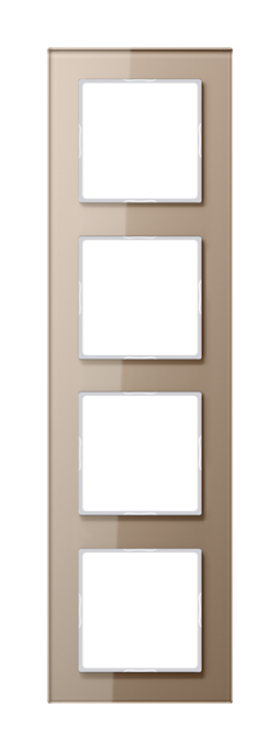 Рамка 4 поста JUNG A CREATION, шампань