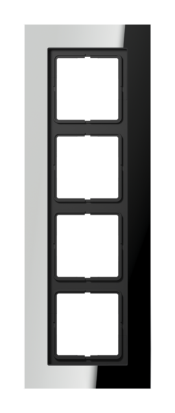 Рамка 4 поста JUNG LS PLUS, хром