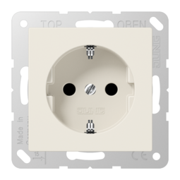 Розетка JUNG AS 500, скрытый монтаж, с заземлением, бежевый