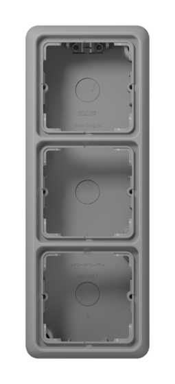 JUNG Серая Коробка накладная коробка с рамкой, 3-ая