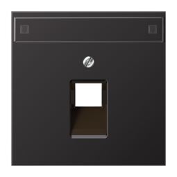 JUNG LS 990 Dark Крышка для одинарной телефонной и компютерной розетки UAE с полем для надписи