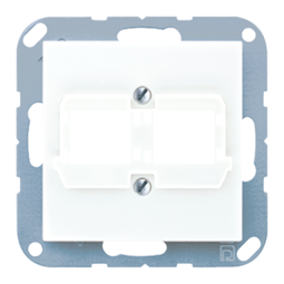 JUNG A 500 Белая Накладка для двойных модульных разъемов Reichle+De-Massari