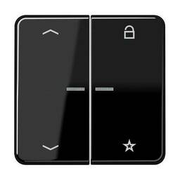 Накладка на жалюзийный выключатель Jung, черный, CD1701PSW